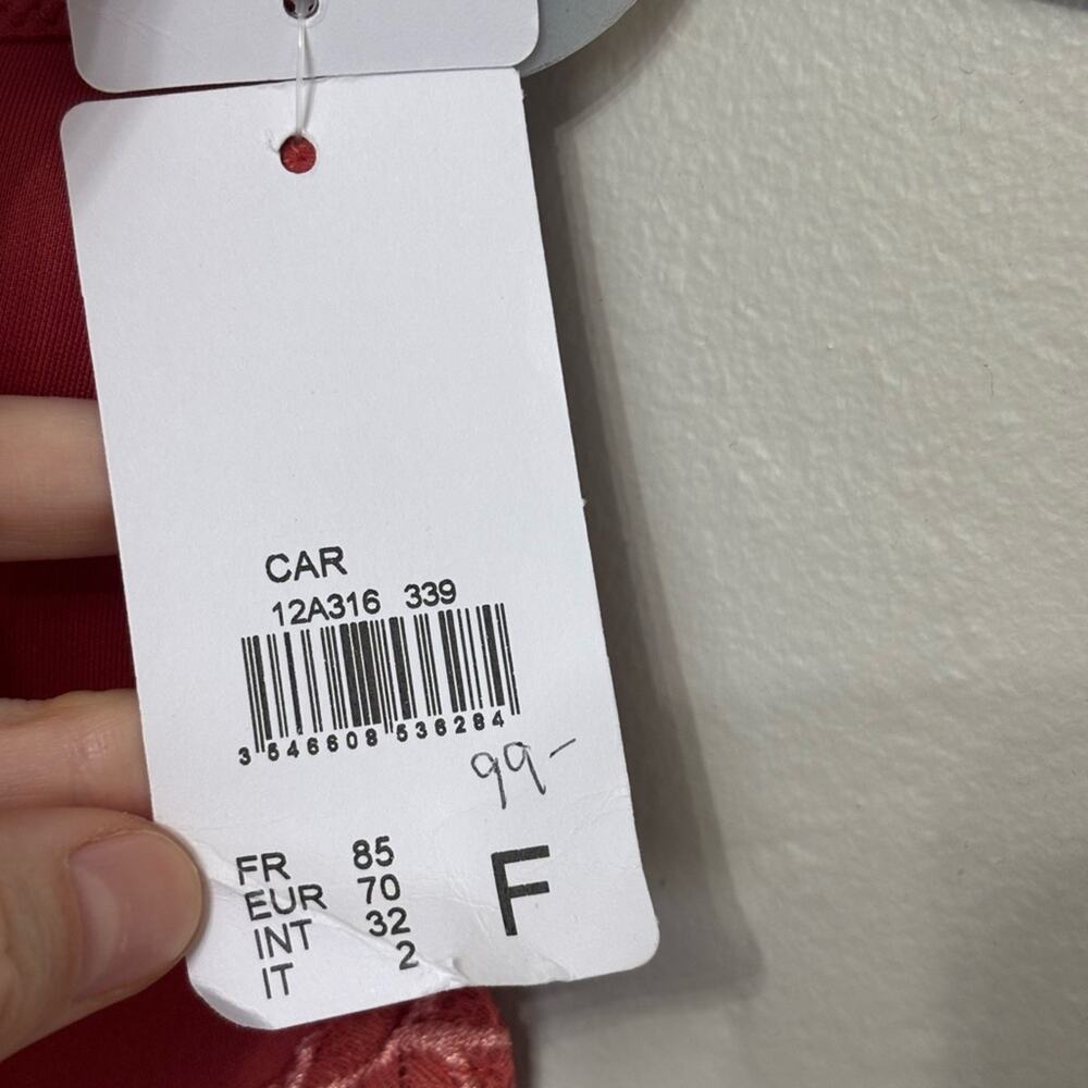 NEW Simone Perele Caresse Spacer 3D Plunge Bra in Light Red - Size 32F - Picture 5 of 8
